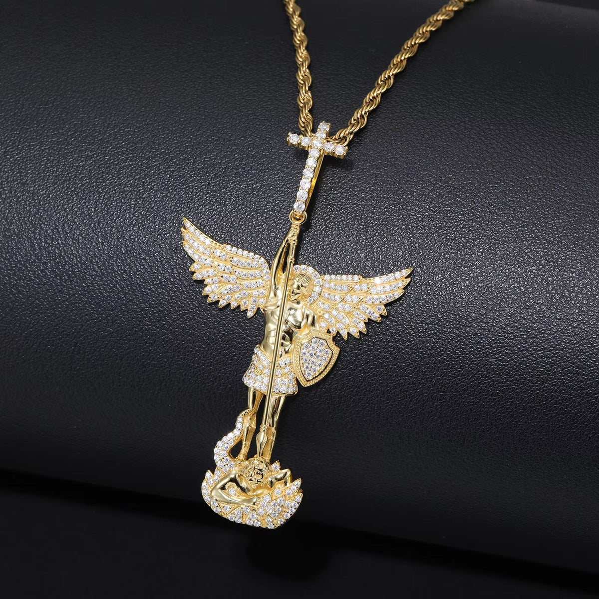 Ice Stone 18K Gold Plated 925 Silver Hip Hop Moissanite Pendant