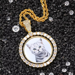 Ice Stone New Iced Out Custom Big Zircon Diamond Photo Pendant