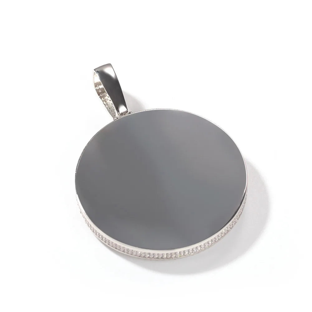 Personalized Custom Memory Photo Pendant Necklace  With Tennis Chain Hip Hop Jewelry Personalized