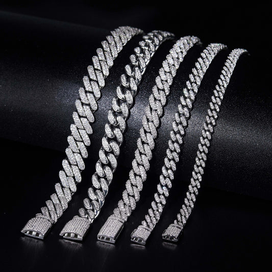 Ice Stone Luxury 12mm Moissanite Cuban Chain