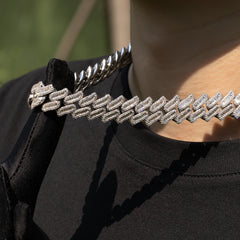 Ice Stone 18mm Punk Style Diamond Cuban Necklace