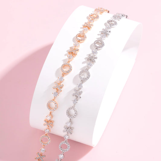 VVS D  Moissanite Bracelet Iced Out 925 Silver 7mm XO Tennis Bracelet Fashion Women Men Unisex Hip Hop Jewelry