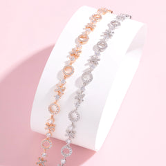 VVS D  Moissanite Bracelet Iced Out 925 Silver 7mm XO Tennis Bracelet Fashion Women Men Unisex Hip Hop Jewelry