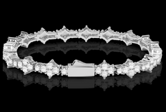 Ice Stone Iced Out VVS D Moissanite Honeycomb Necklace and Bracelet Set