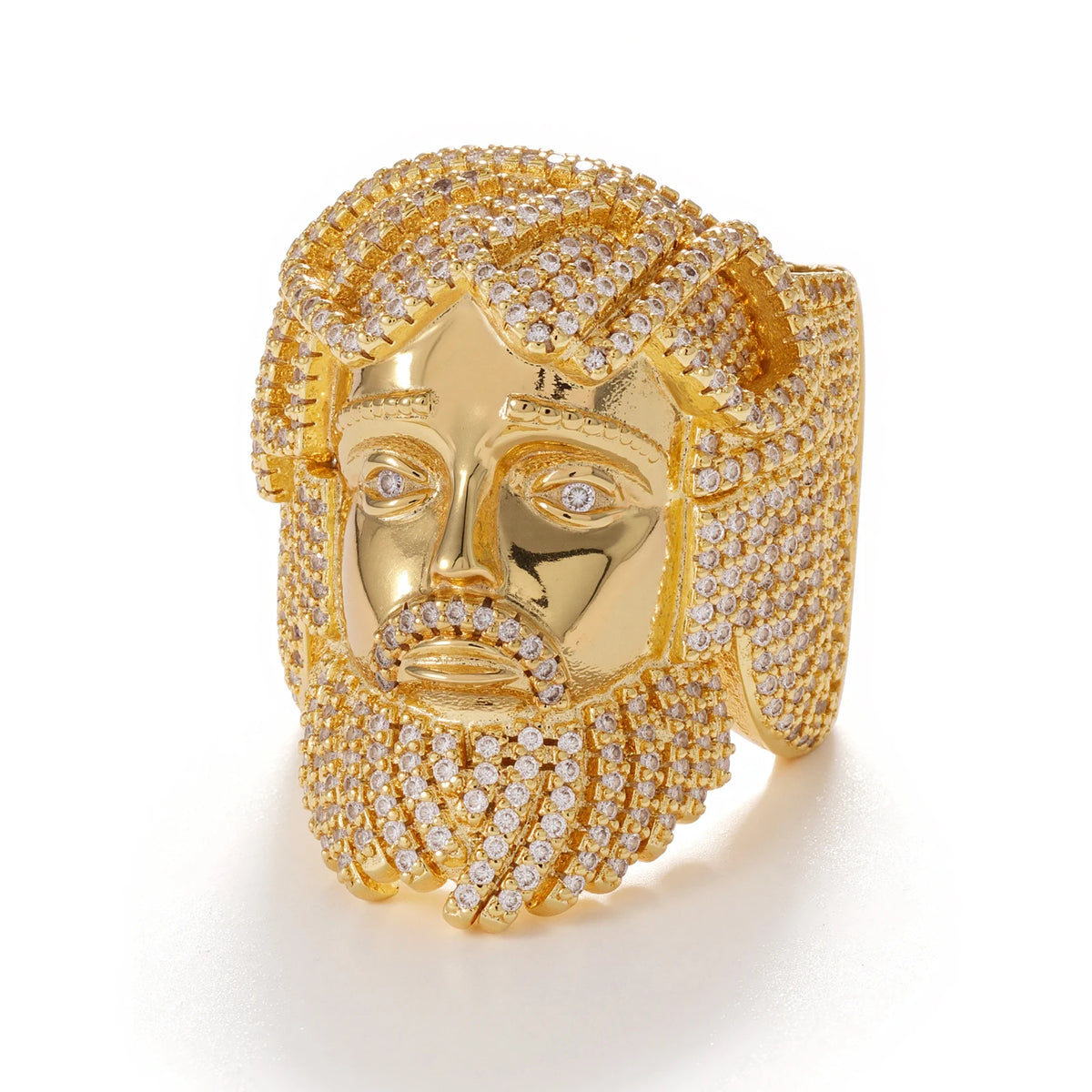 Ice Stone 2025 New Fashion Iced Out Jesus CZ Ring