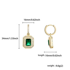 Ice Stone New Hip Hop Iced Out Gold CZ Earrings