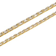 Top Icy 3mm 5mm Tennis Bracelet Gold Plated Prong Pave AAA Cubic Zircon Spring Clasp Iced Out Hip hop Tennis Bracelet