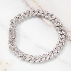 Ice Stone 12mm Cuban Link Bracelet Men