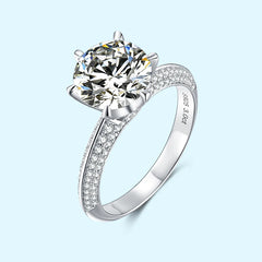 Wholesale Jewelry 3.0 Ct Moissanite Woman Quality Wedding Gift Engagement Ring Sterling Silver
