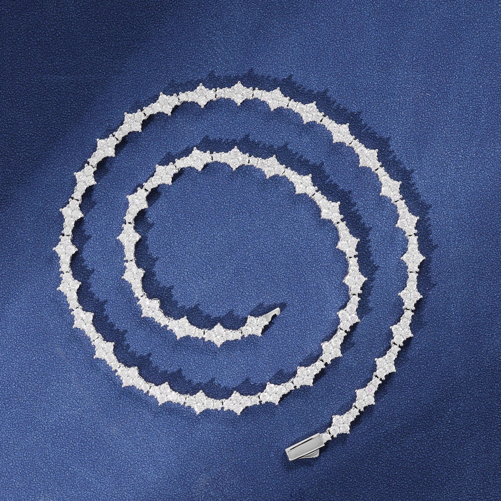 Ice Stone Iced Out VVS D Moissanite Honeycomb Necklace and Bracelet Set