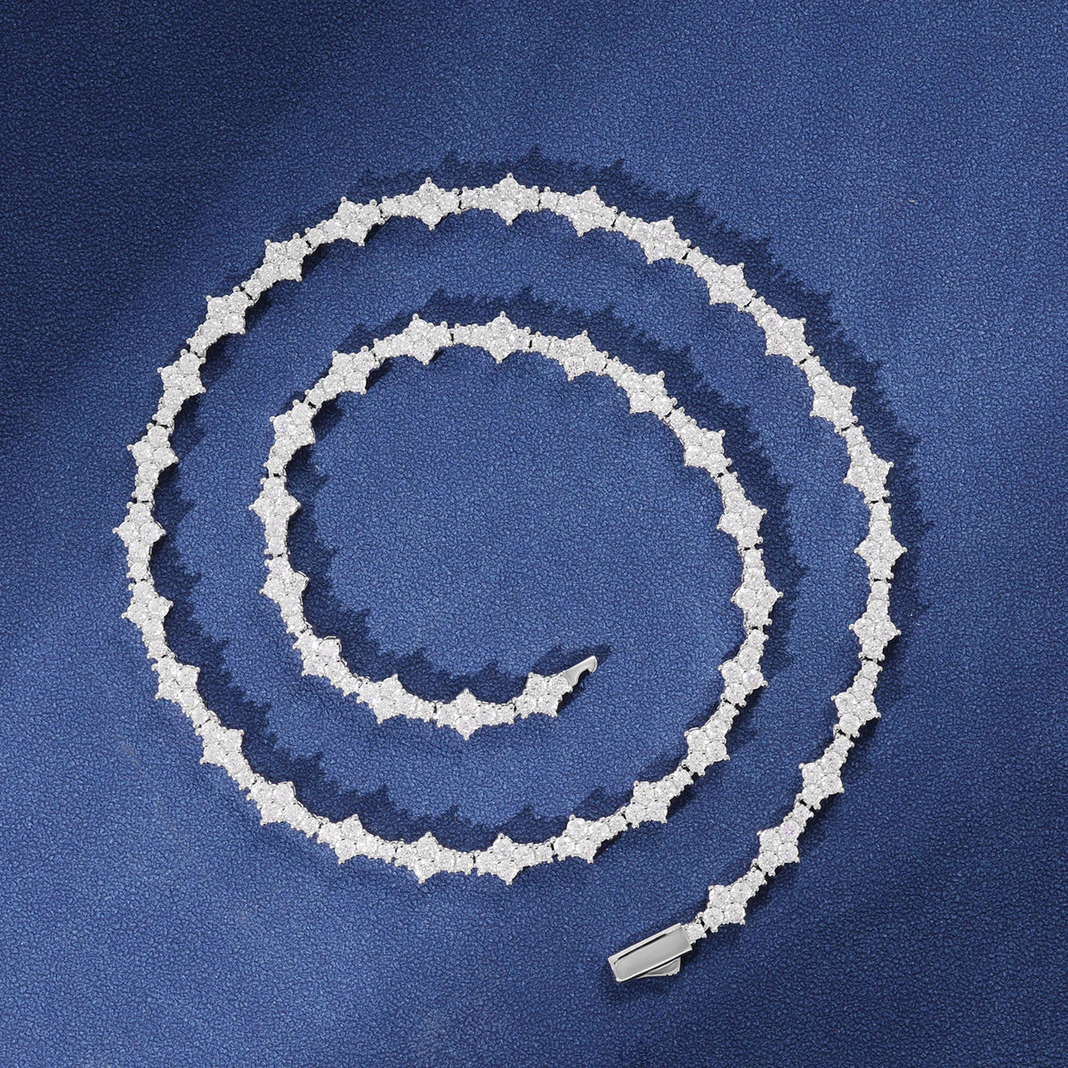 Ice Stone Iced Out VVS D Moissanite Honeycomb Necklace and Bracelet Set