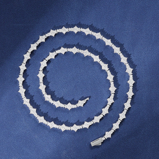 Ice Stone Iced Out VVS D Moissanite Honeycomb Necklace and Bracelet Set