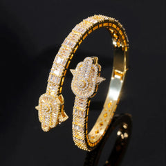 Ice Stone Hip Hop Retro Cool Zircon Palm Wrap Bracelets