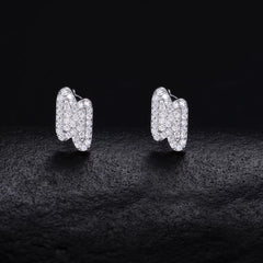 New Stylish Mens Jewelry Gift Iced Out VVS D Moissanite Lighting Stud Earrings High Quality 925 Sterling Silver Earrings