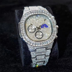 Ice Stone Men’s Luxury Iced Out Gold Diamond Watch