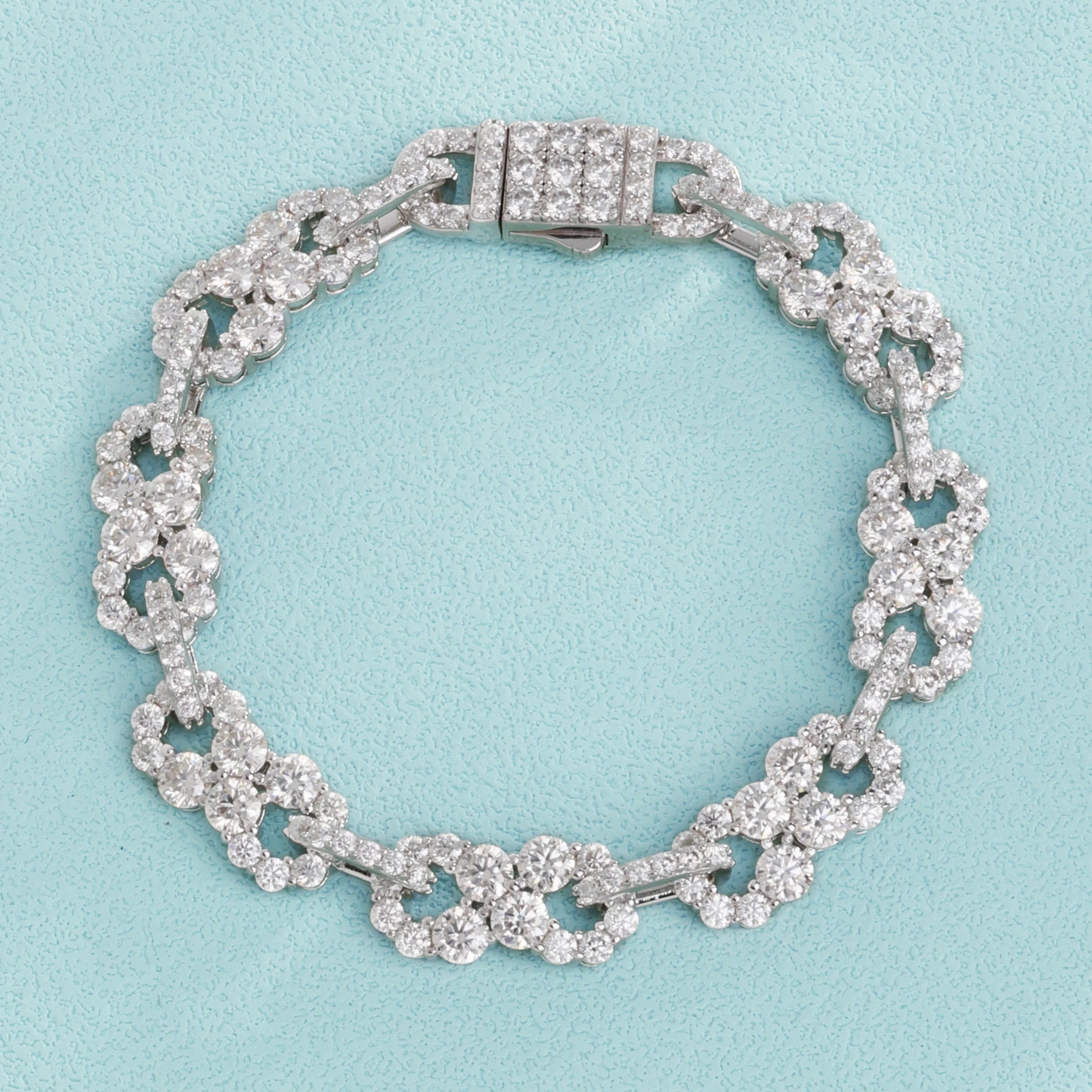 Full Diamond 10MM Infinite Cuban Chain Hip Hop Jewelry Unisex 925 Sterling Silver Bracelet Necklace Fine Jewelry