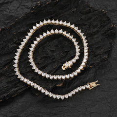 Top Icy Iced Out 3mm Multicolor Flower Tennis Chain Fashion Jewelry Necklace Brass 18K Gold Plated 3A CZ Shiny Necklace Women