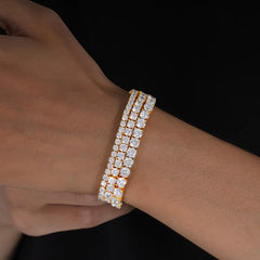 Ice Stone Trend 5A Zircon Hip Hop Brass Tennis Bracelet
