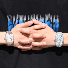 Ice Stone Hip Hop Square Luxury Ice Out Diamond Watch