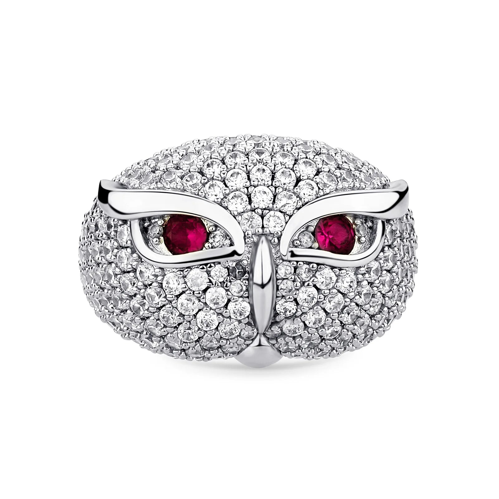 Hip Hop Hot Selling Iced Out Owl Rings Jewelry Women Fashion Rings Mens Rings