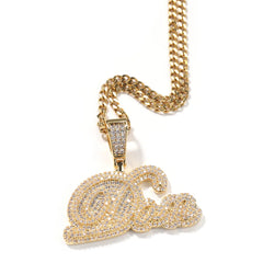 TOP ICY full diamond zircon custom name necklace iced out personalized letters mold development unique design charm necklace