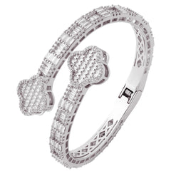 New Design Fashion Clover Jewelry Bracelets Bangles Hip Hop Women Men Bangles Sliver Gold Iced Out Jewelry