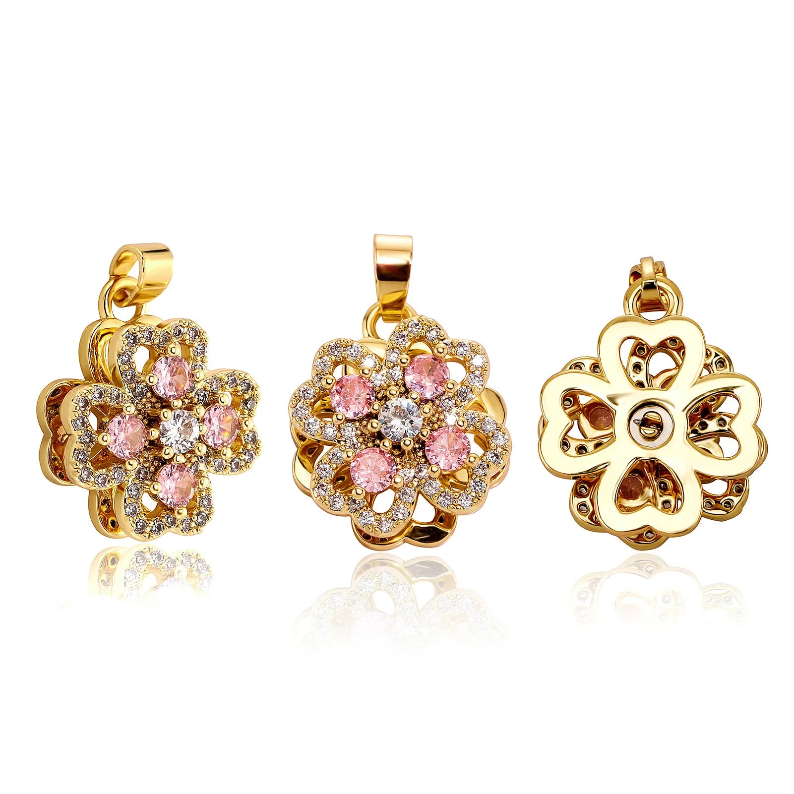 Ice Stone Four Leaf Clover Pendant Jewelry