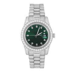 Ice Stone New Hip Hop Gold Plated Stainless Steel Quartz Watch