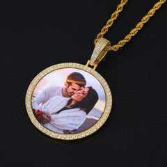 Ice Stone Fashion 925 Sterling VVS D Moissanite Big Circle Pendant