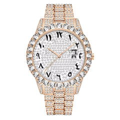 Ice Stone Luxury Bling Full Iced Out Diamond Quartz Watch