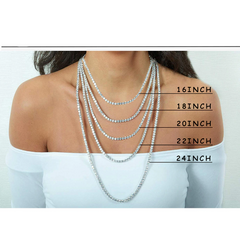 Ice Stone Big CZ Brush Font Custom Name Necklace