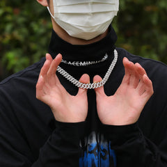 Ice Stone 12mm CZ Prong Cuban Chain Jewelry