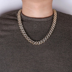 Ice Stone 18K Gold Iced Out Cuban Chain