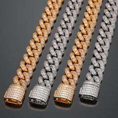 Ice Stone 20mm Punk Baguette CZ Cuban Chain