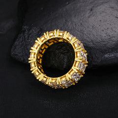 Ice Stone Luxury 0.5ct VVS1 Moissanite 2 Row Men’s Ring