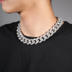 Ice Stone 20mm Punk Baguette CZ Cuban Chain