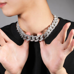 Ice Stone 20mm Punk Baguette CZ Cuban Chain