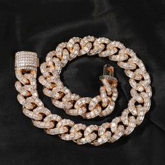Ice Stone 20mm Punk Baguette CZ Cuban Chain