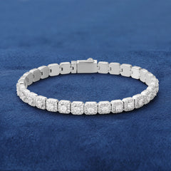 Ice Stone 6mm VVS Moissanite Square Tennis Bracelet