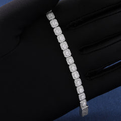 Ice Stone 6mm VVS Moissanite Square Tennis Bracelet