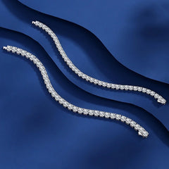 Ice Stone Iced Out Moissanite Tennis Silver Chain