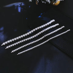 Ice Stone Iced Out Moissanite Tennis Silver Chain