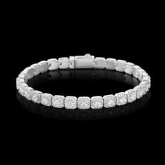 Ice Stone 6mm VVS Moissanite Square Tennis Bracelet