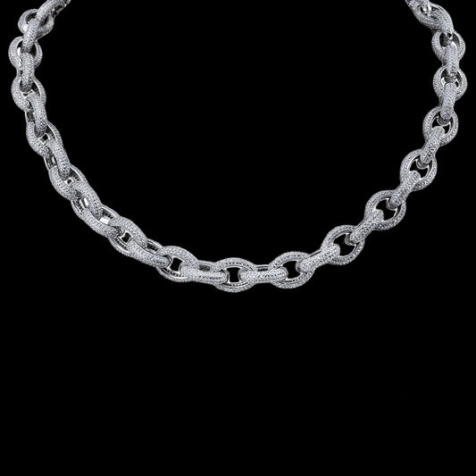 Ice Stone Iced Out Gold Platinum Cuban Chain