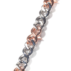 Ice Stone 16mm Pink Two Tone Cuban Necklace