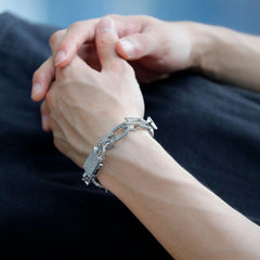 Ice Stone 12mm Gold Lightning Chain Necklace