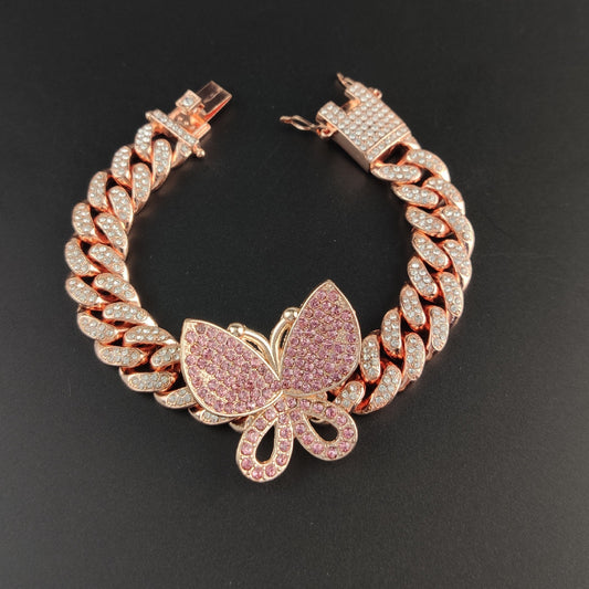 Ice Stone Luxury Rose Gold Cuban Necklace