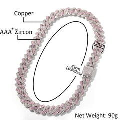 Ice Stone Full Iced Out CZ Miami Chain