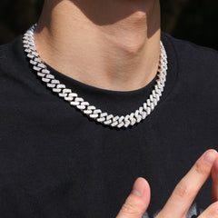 Ice Stone 12mm Iced Out Gold Cuban Chain