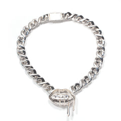 Ice Stone Men’s Iced Out Lip Necklace